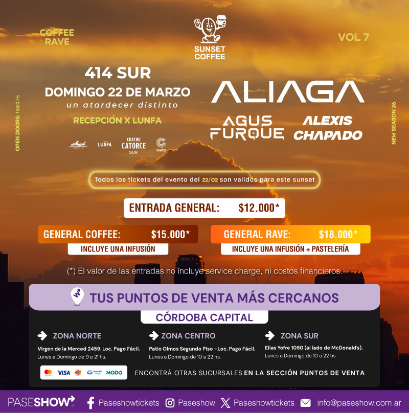 COFFEE RAVE 414 SUR 22 MARZO