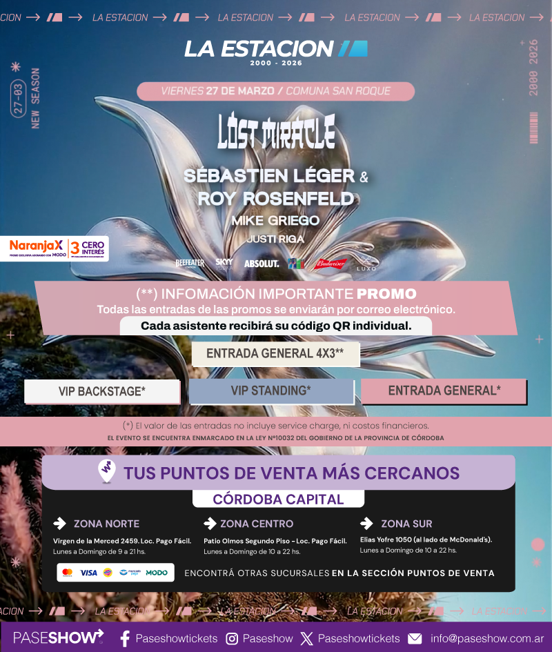 LOST MIRACLE LA ESTACION 27 MARZO